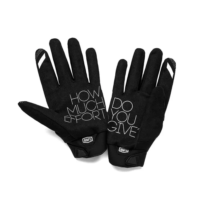 100% Brisker Race Gloves – Black/Grey