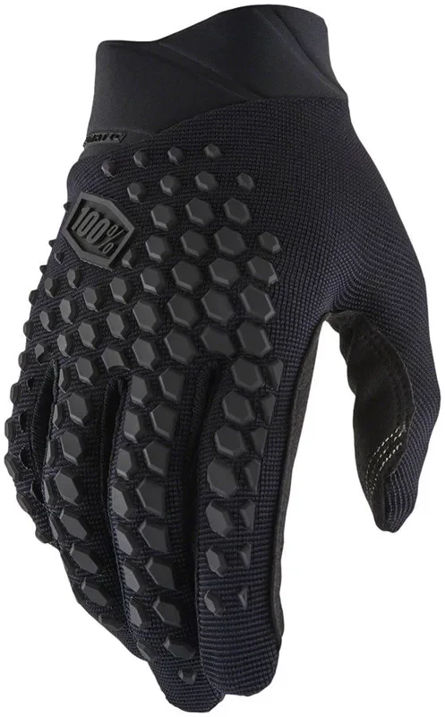 100% Geomatic Gloves – Black/Charcoal Full Finger Mens X-Large