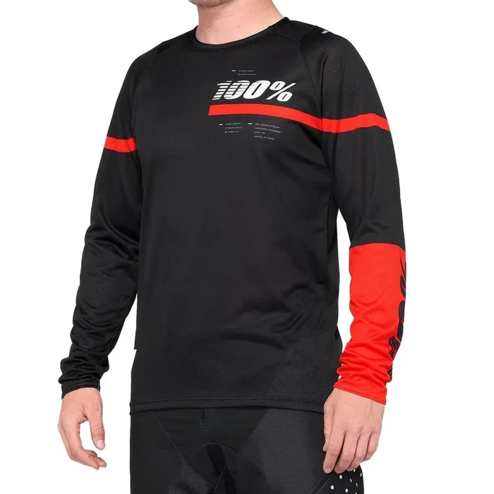 100% R-Core Race Jersey – Black/Red