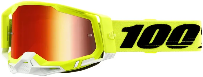 100% Racecraft 2 Goggles – Flourescent Yellow/Red Mirror