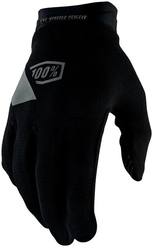 100% Ridecamp Gel Gloves – Black Full Finger Medium