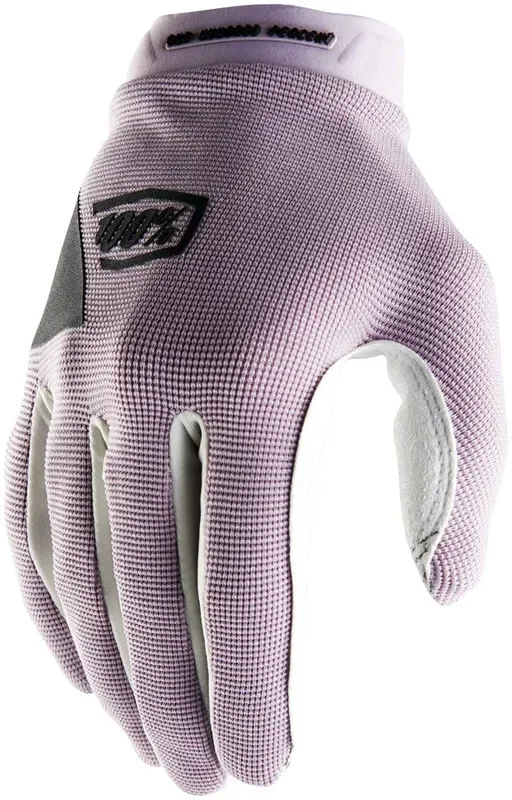 100% Ridecamp Gloves – Lavender Full Finger Womens Small