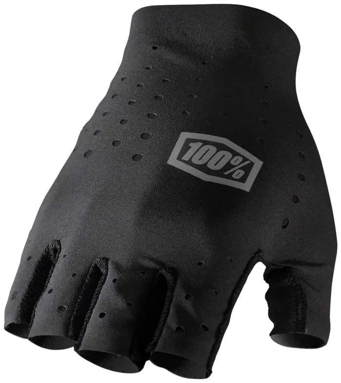 100% Sling Gloves – Black Short Finger Womens Large