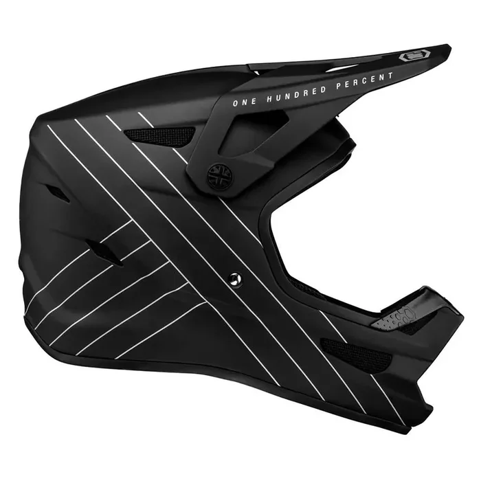 100% Status Youth Race Helmet – Essential Black