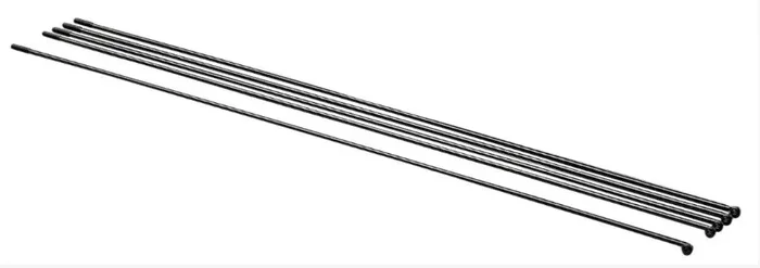 5-pk Double Butted High Quality Round Spokes J-Bend Spoke Black 280mm
