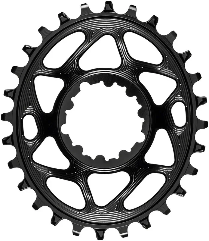 absoluteBLACK Oval Narrow-Wide Direct Mount Chainring – 28t SRAM 3-Bolt Direct Mount 3mm Offset BLK