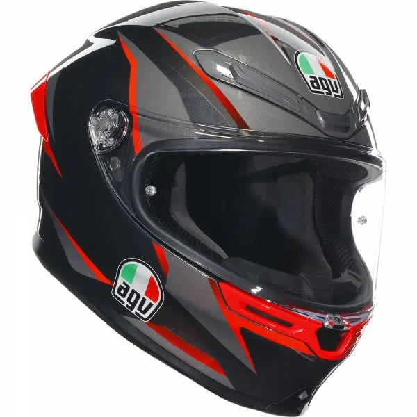 AGV K6 S – Slashcut Black / Grey / Red
