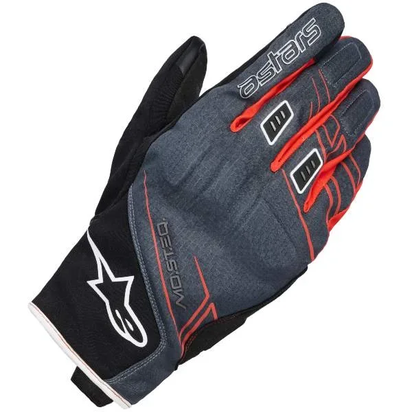 Alpinestars Moblast Waterproof Leather Gloves – Black / Anthracite / Orange