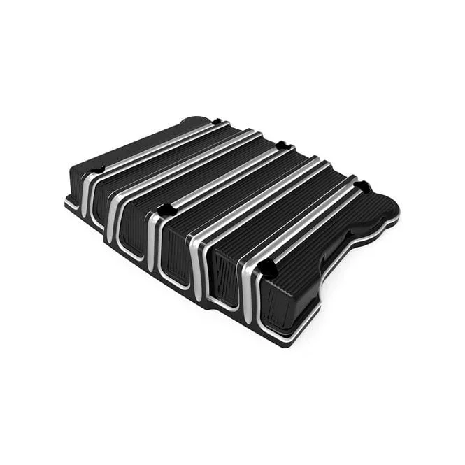 Arlen Ness 10-Gauge rocker cover set. Black 99-17 Twin Cam