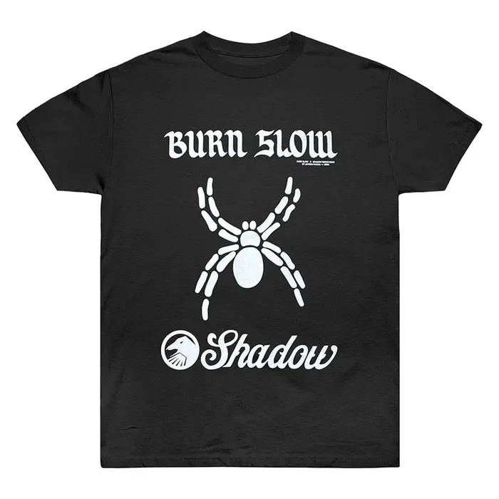Burn Slow x Shadow Riding Gear Spider Logo T-shirt – Black