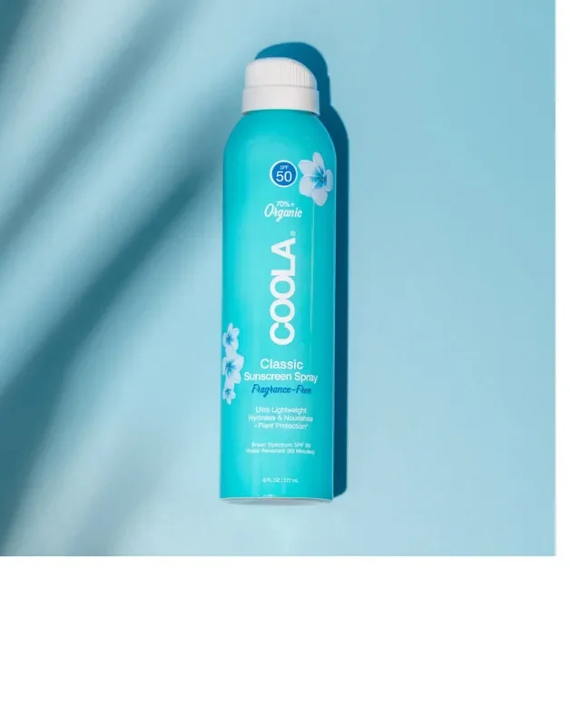 COOLA Classic Body Organic Suncreen Spray SPF 50 – Fragrance Free Sunscreen