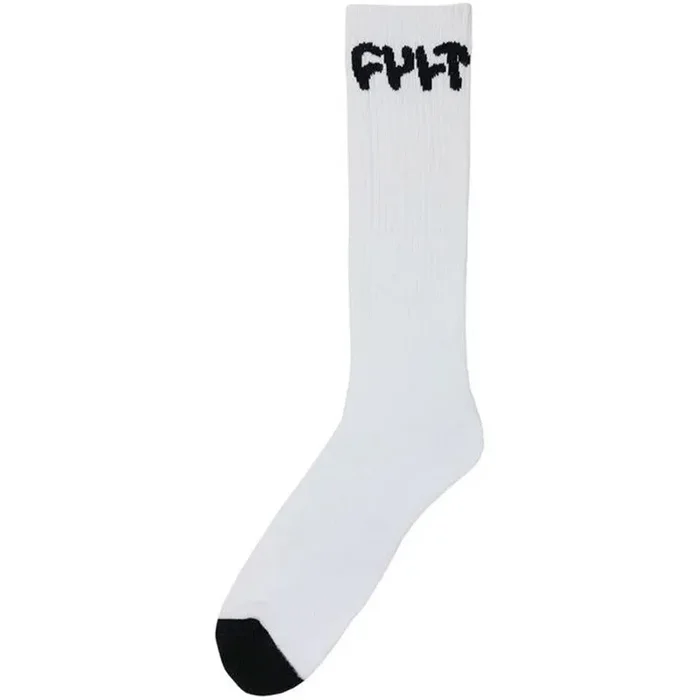 Cult Logo Long Socks – White