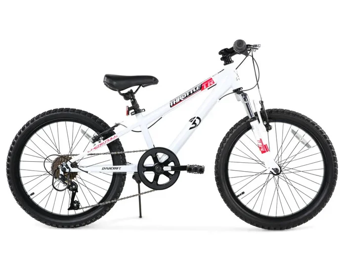 Dynacraft Throttle 20 Inch Kids Bike – White