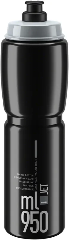 Elite Jet Water Bottle – 950ml Black/Gray