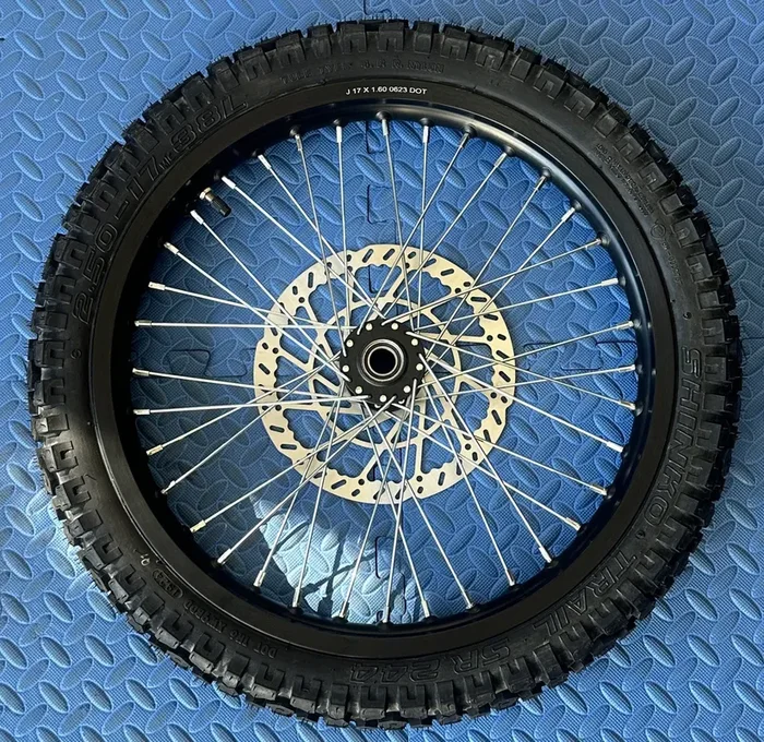 eMoto Wheel Set Shinko 244 Dual Sport 17″ Front Wheel & Tire Set for e-Moto Bikes *Does not include rotor or sprocket*