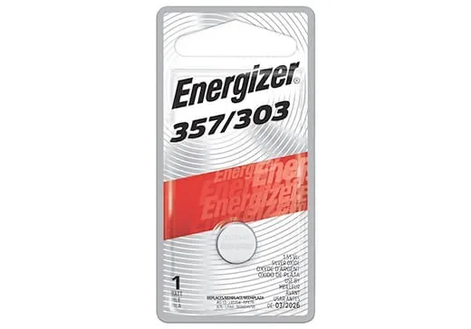 Energizer 357 / 303 Silver Oxide Multi-Drain Battery 1.55v