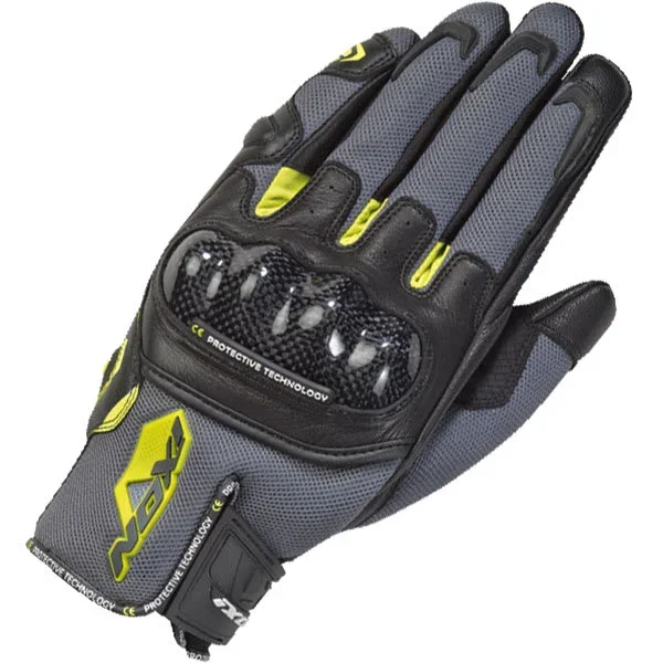 Ixon RS Rise Air Gloves – Grey / Black / Fluo Yellow