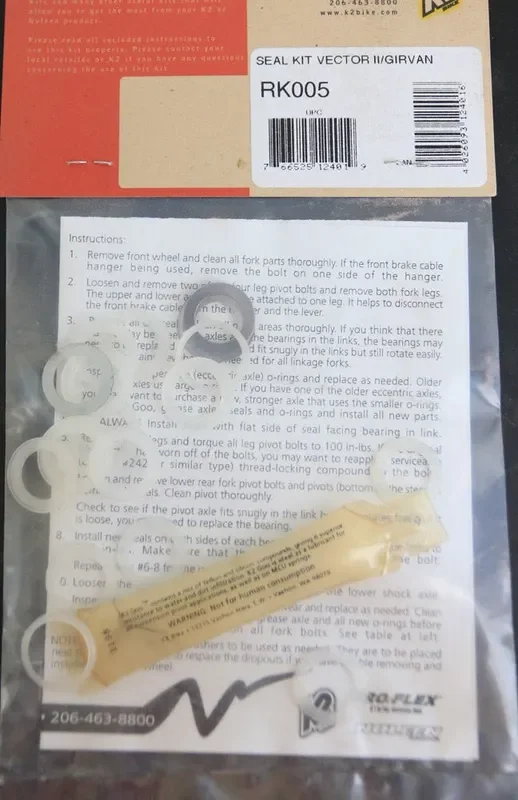 K2 NOLEEN Pro-Flex RK005 Vector 2 / Girvin AL Seal Kit