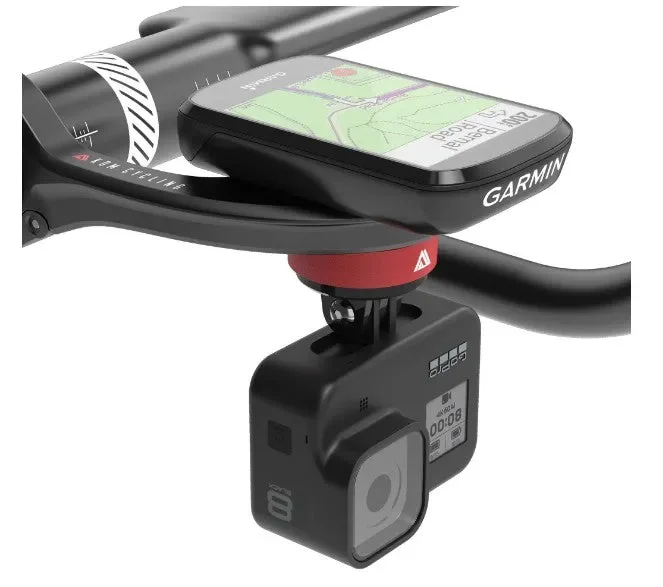 KOM Cycling Quick Release GoPro Mount w/ Wahoo Mount, Garmin Mount, Black