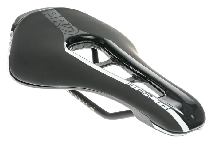 PRO Stealth Saddle 142mm Steel Rails Black/White