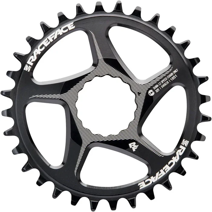 RaceFace Narrow Wide Direct Mount CINCH Aluminum Chainring – Shimano 12-Speed requires Hyperglide+ compatible chain 32t BLK