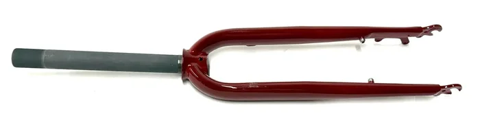 Raleigh 1 1/8″ 26″ Threaded Steel Bike Fork 100mm QR Disc Axle-Crown 410mm Red
