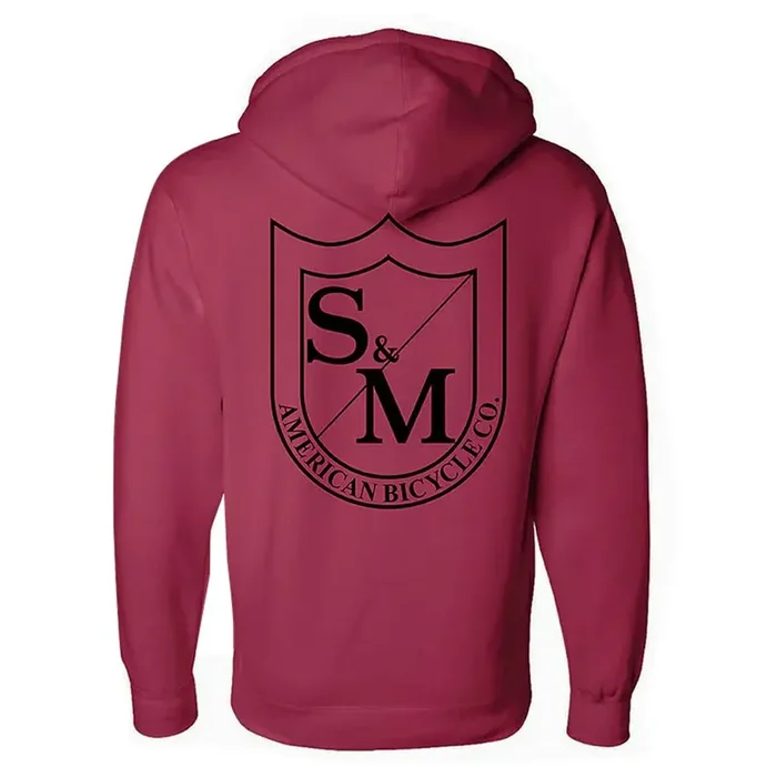S&M Two Shield Heavy Pullover Hoodie – Red