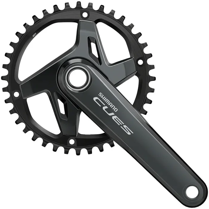 Shimano CUES FC-U8000-1 Crankset – 170mm 9/10/11-Speed 40t Asymmetric 96 BCD Hollowtech II BLK