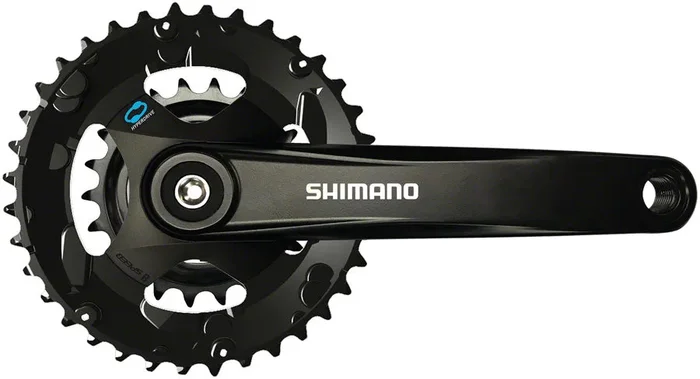 Shimano FC-M315-B2 Crankset – 170mm 7/8-Speed Riveted JIS Square Taper Spindle Interface 51.8mm Chainline BLK