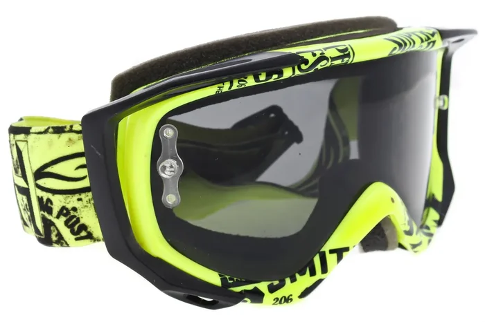 Smith Fuel Moto Downhill Goggles Yellow Frame Dark Mountain Bike
