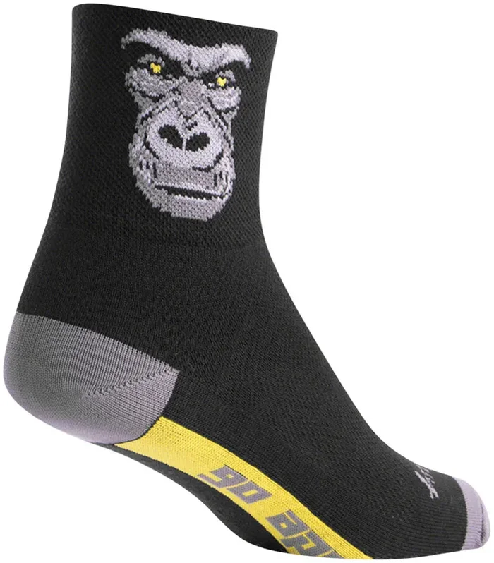 SockGuy Classic Silverback Socks – 3″ Black/Gray Small/Medium
