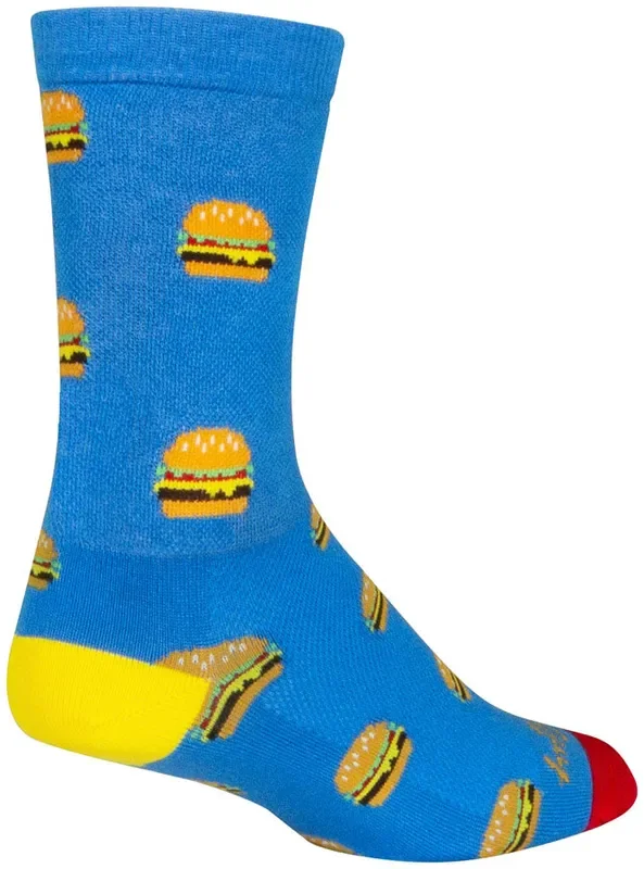 SockGuy Crew Burgers Socks – 6″ Large/X-Large