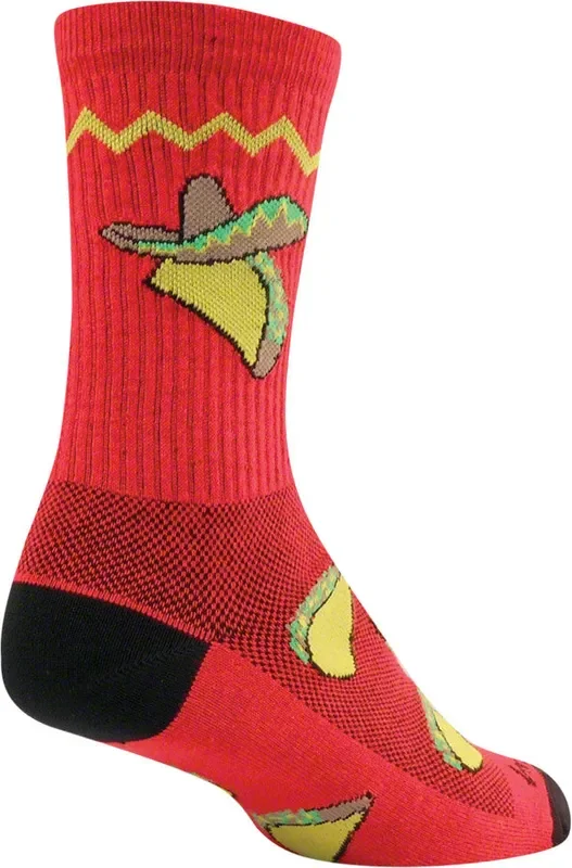 SockGuy Crew Taco Socks – 6″ Red Large/X-Large