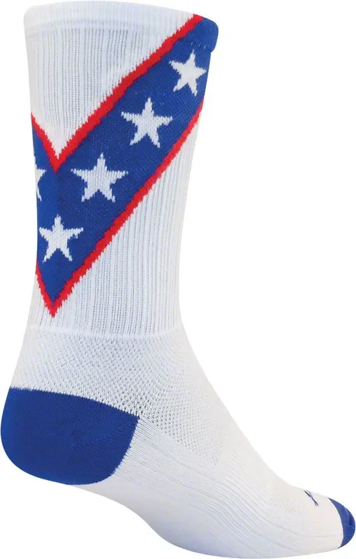 SockGuy SGX Daredevil Socks – 6″ White Small/Medium