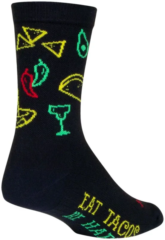 SockGuy Taco Life Crew Sock – 6″ Small/Medium