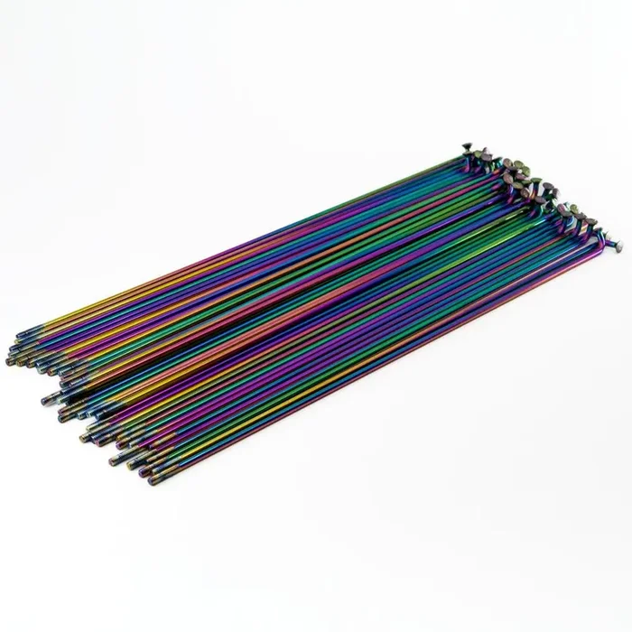 Source Double Butted Spokes (40 Pack) – Rainbow