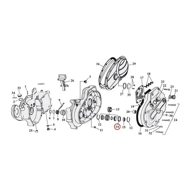 Spacer, Sprocket Shaft Bearing