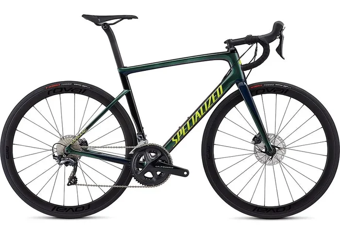Specialized tarmac men sl6 expert disc chameleon green/cast blue/tarmac black/team yellow 56