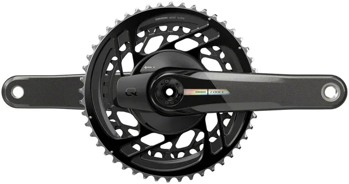 SRAM Force AXS Power Meter Crankset – 175mm 2x 12-Speed 46/33t Direct Mount DUB Spindle Interface Iridescent Gray D2