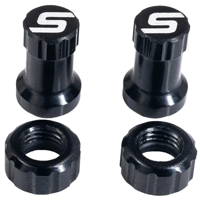 Stans Tubeless Valve Stem Cap Color Kit – Black Pair