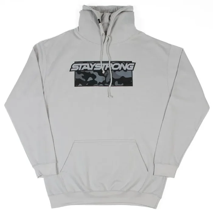 Stay Strong Camo Hooded Sweat – Moon Dust Grey