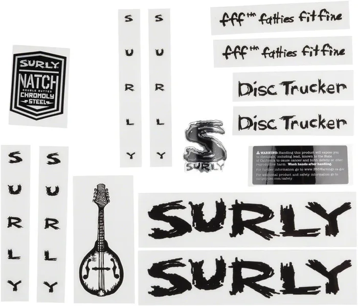 Surly Disc Trucker Decal Set – Black