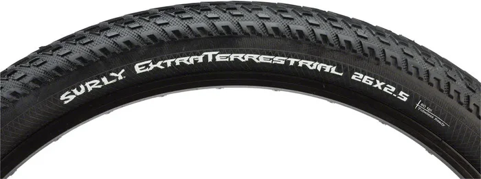Surly ExtraTerrestrial Tire – 26 x 2.5 Tubeless Folding Black 60tpi