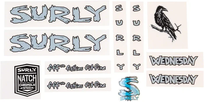 Surly Wednesday Decal Set – Light Blue
