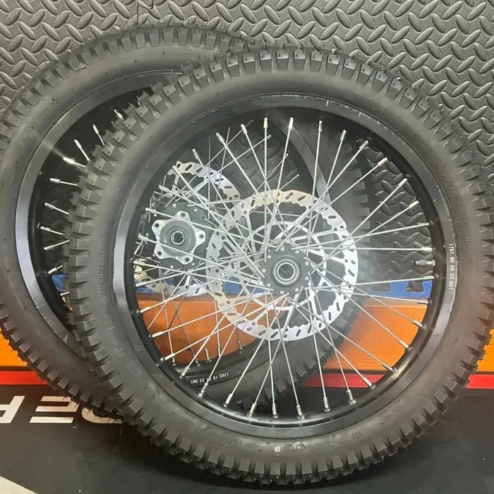 Talaria eMoto Wheel Set Shinko 241 Dual Sport 17″/17″ Front & Rear Wheel & Tire Set for Moto Bikes *Does not include rotor or sprocket*