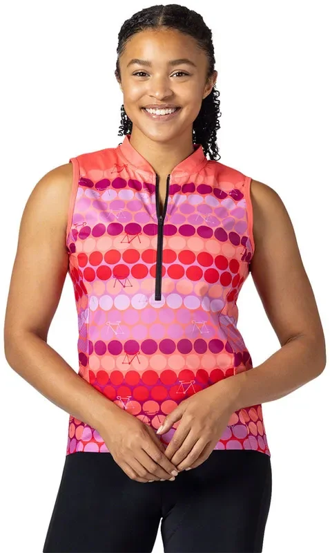 Terry Breakaway Mesh Sleeveless Jersey – Pink Dot Small