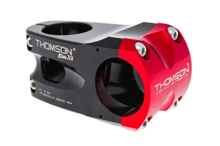 Thomson Elite X4 SM-E130 Stem 31.8 x 50mm 1 1/8″ Zero Degree Aluminum Black/Red