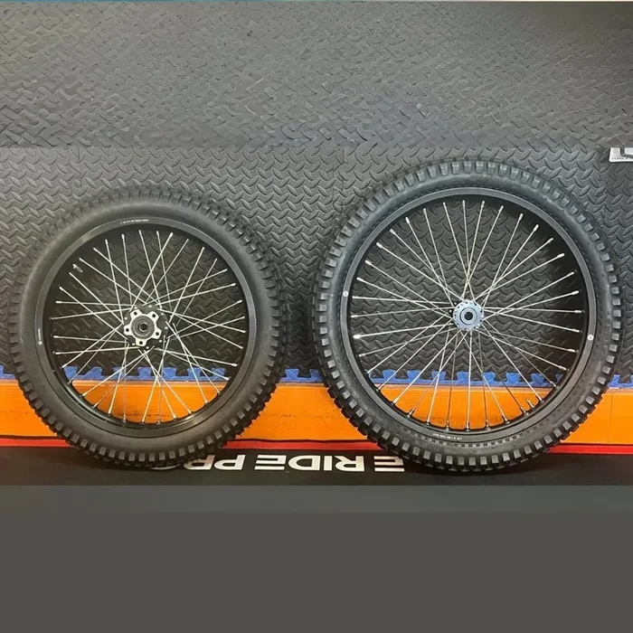 Throne eMoto Wheel Set Shinko 241 Dual Sport 18″/21″ Front & Rear Wheel & Tire Set for Moto Bikes *Does not include rotor or sprocket*