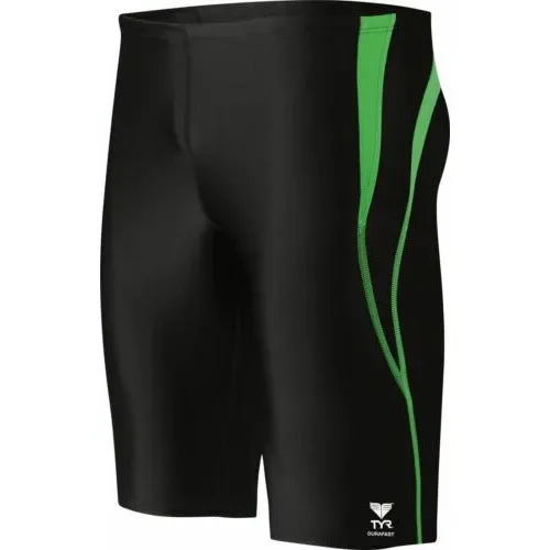TYR Alliance Splice Jammer Swimming Shorts Black Green Swim Trunks X-Large 36 XL